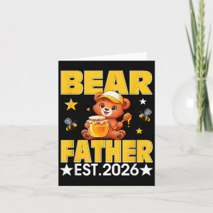 Father Est 2026 Floral Bow Tie Mothers Day Bear Card