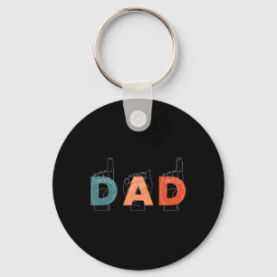 Father Father's Day Deaf-mute Sign-language Key Ring