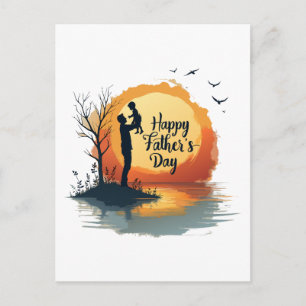 Father Figure Legendary Since Day One Holiday Postcard