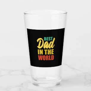 Father Gift Best Dad In The World Glass