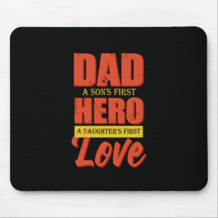 Father Gift   Dad Hero Love Mouse Mat