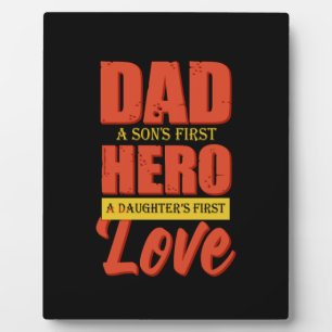 Father Gift Dad Hero Love Plaque