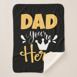 Father Gift Dad You Are Hero Sherpa Blanket