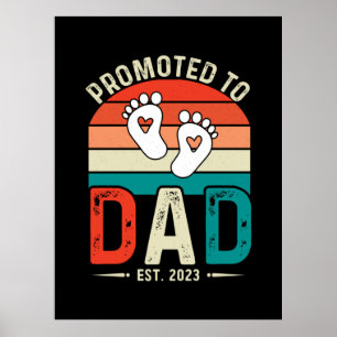 Father Gift Promoted To Dad 2023 Poster