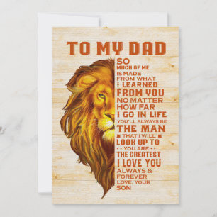 Father Gift To My Dad I Love You Holiday Card