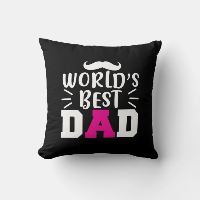 Father Gift World's Best Dad Cushion (Front)