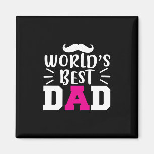 Father Gift World's Best Dad Magnet