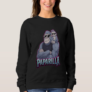Father Gorilla Paparilla Dad and Daughter Sweatshirt