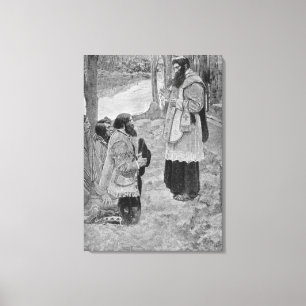 Father Hennepin Celebrating Mass Canvas Print