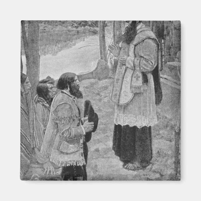 Father Hennepin Celebrating Mass Magnet (Front)