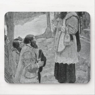 Father Hennepin Celebrating Mass Mouse Mat