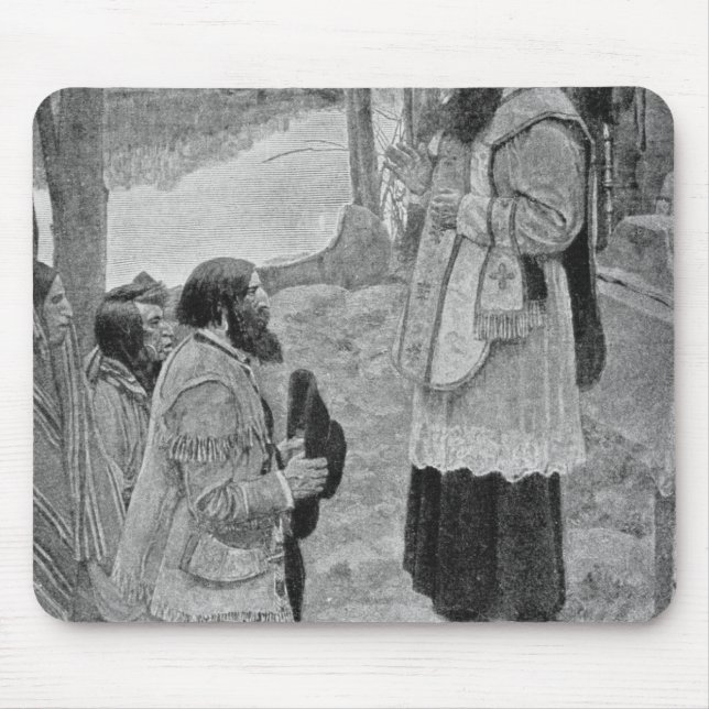 Father Hennepin Celebrating Mass Mouse Mat (Front)