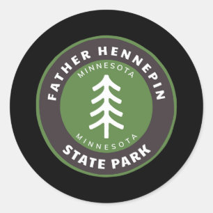 Father Hennepin State Park Minnesota MN Forest Classic Round Sticker