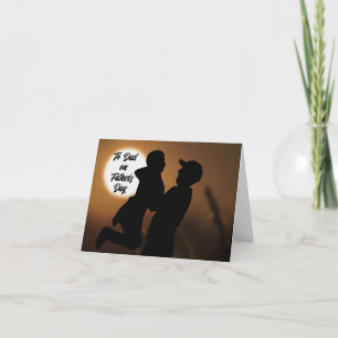 Father Holding Child Father's Day Holiday Card