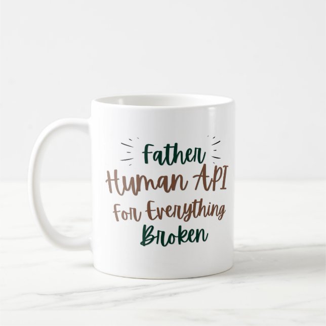 Father Human API Funny IT Dad Coffee Mug (Left)