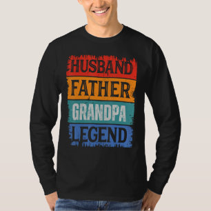 Father Husband GRANDPA Legend Proud Dad Retro Pap T-Shirt