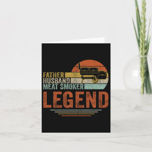 Father Husnd Meat Smoker Legend Grilling Dad Meat  Card