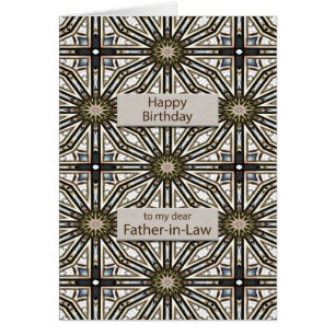 Father in Law Birthday Abstract Mandala Design