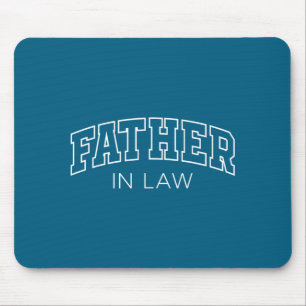 Father in law funny athletic lettering father's mouse mat