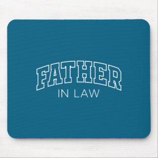 Father in law funny athletic lettering father's mouse mat