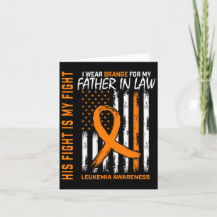 Father In Law Leukaemia Cancer Awareness American  Card