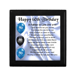 Father in Law Poem - 60th Birthday Gift Box