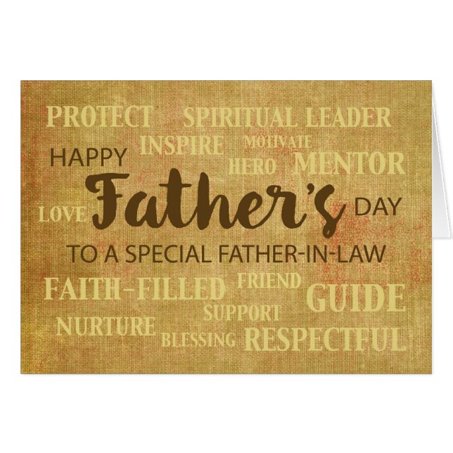 Father-in-Law Religious Father's Day Qualities (Front Horizontal)