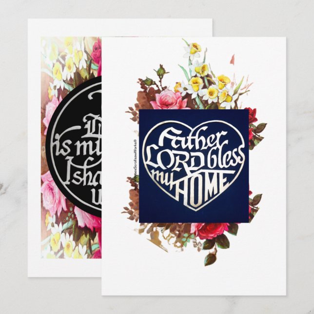       Father LORD bless my Home Invitation (Front/Back)