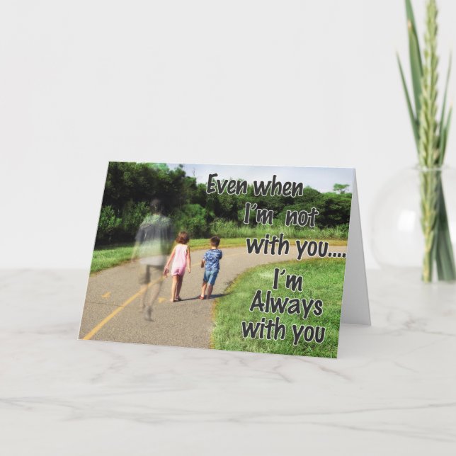 Father missing his Kids on Father's day Card (Front)