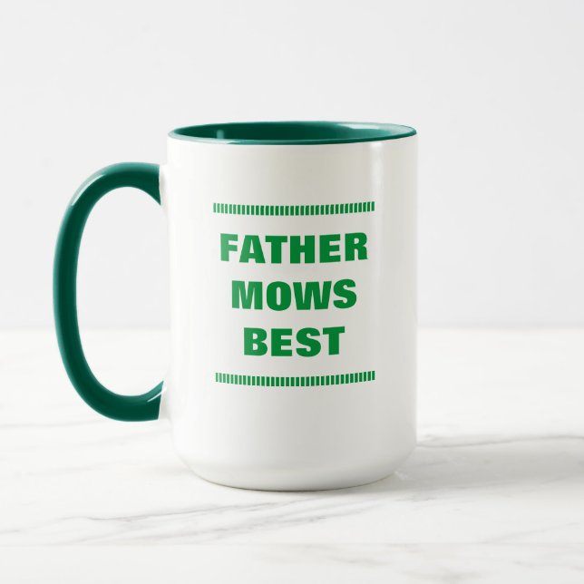 Father Mows Best Coffee Mug (Left)