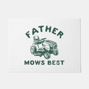 Father mows best doormat