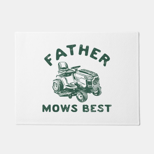 Father mows best doormat (Front)