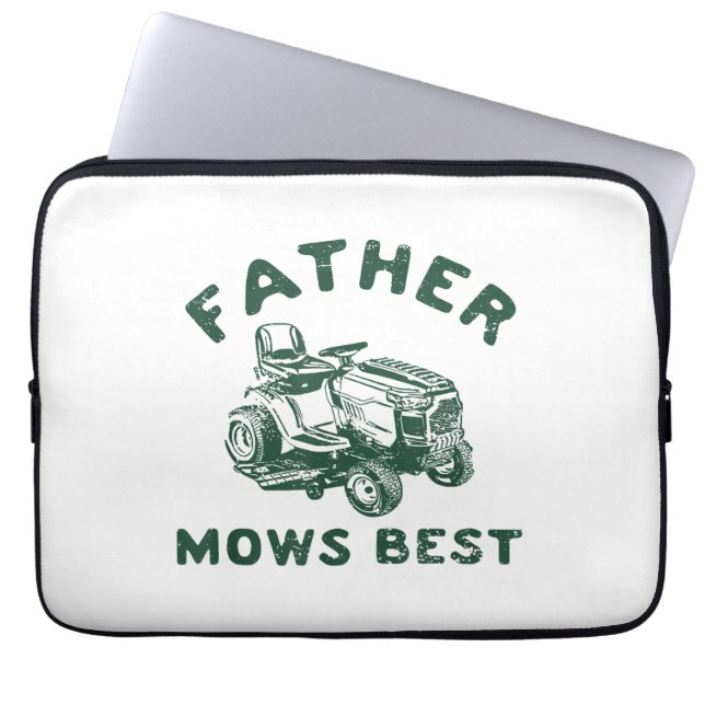 Father mows best laptop sleeve (Front)