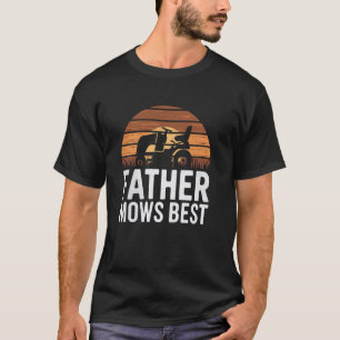 Father Mows Best Lawn Care Dad Mowing Gardener Fat T-Shirt