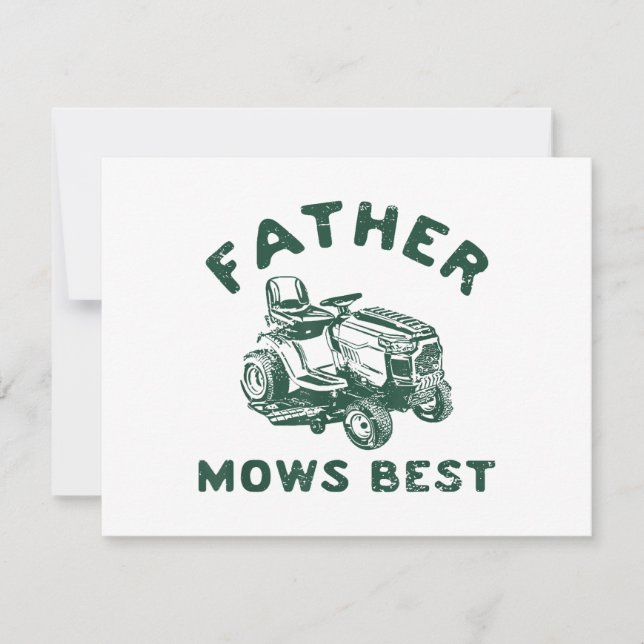 Father mows best thank you card (Front)