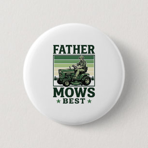 Father Mows Best Vintage Lawn Mower Shirt Design_1 6 Cm Round Badge