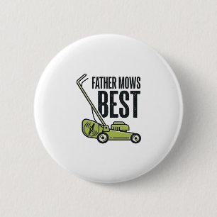 Father Mows Best Vintage Lawn Mower Shirt Design_1 6 Cm Round Badge