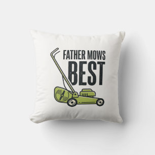 Father Mows Best Vintage Lawn Mower Shirt Design_1 Cushion