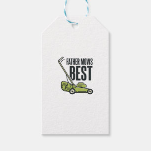 Father Mows Best Vintage Lawn Mower Shirt Design_1 Gift Tags