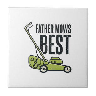 Father Mows Best Vintage Lawn Mower Shirt Design_1 Tile