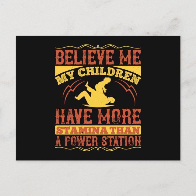 Father - My children have more stamina Postcard (Front)