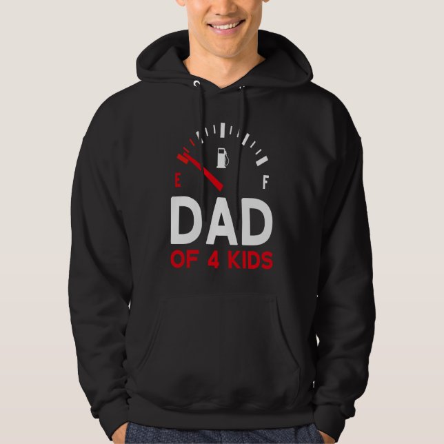 Father of 4 children Father's Day Dad Hoodie (Front)