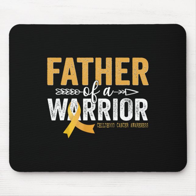 Father Of A Warrior Childhood Cancer - Ribbon Onco Mouse Mat (Front)