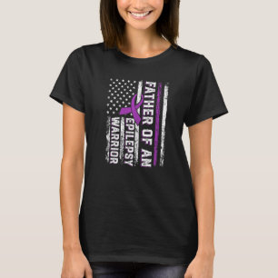 Father of a Warrior Epilepsy Purple Ribbon Support T-Shirt