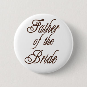 Father of Bride Classy Browns 6 Cm Round Badge