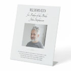 Father of Bride Save A Seat Photo Wedding Memorial