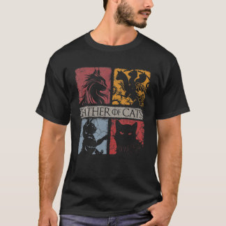 Father Of Cats - Cat Lovers Cat Dad Fabulous T-Shirt