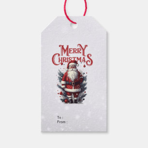 Father of Christmas Santa Claus Christmas Tree  Gift Tags
