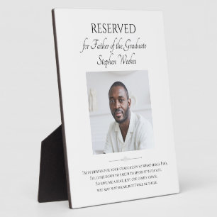 Father of Graduate In Heaven Memorial With Photo Plaque
