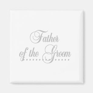 Father of Groom Grey Elegance Magnet